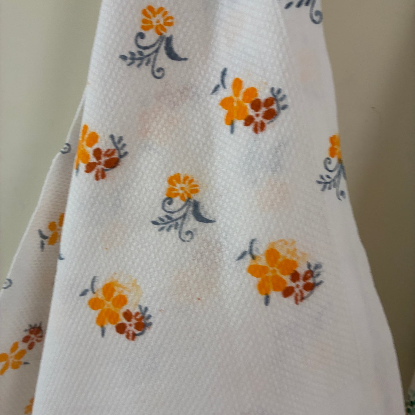White Floral Cotton Bath Towel (Price for 1 Piece)