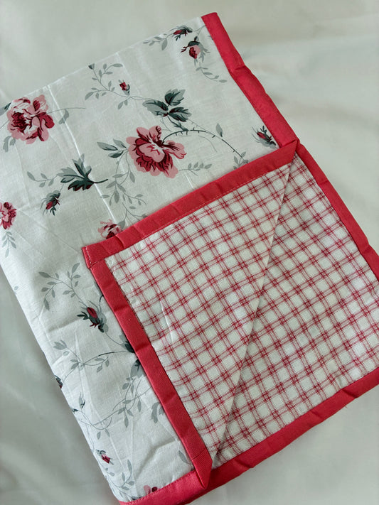 Pink Floral Single Size Cotton Dohar