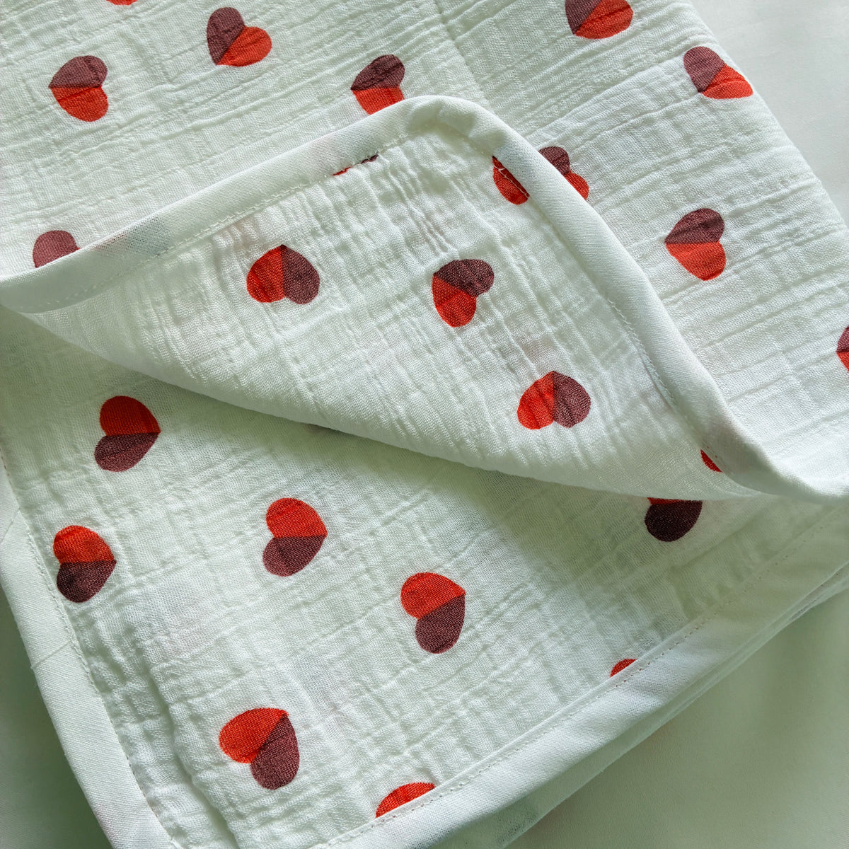 Hearts Muslin Blanket/ Dohar
