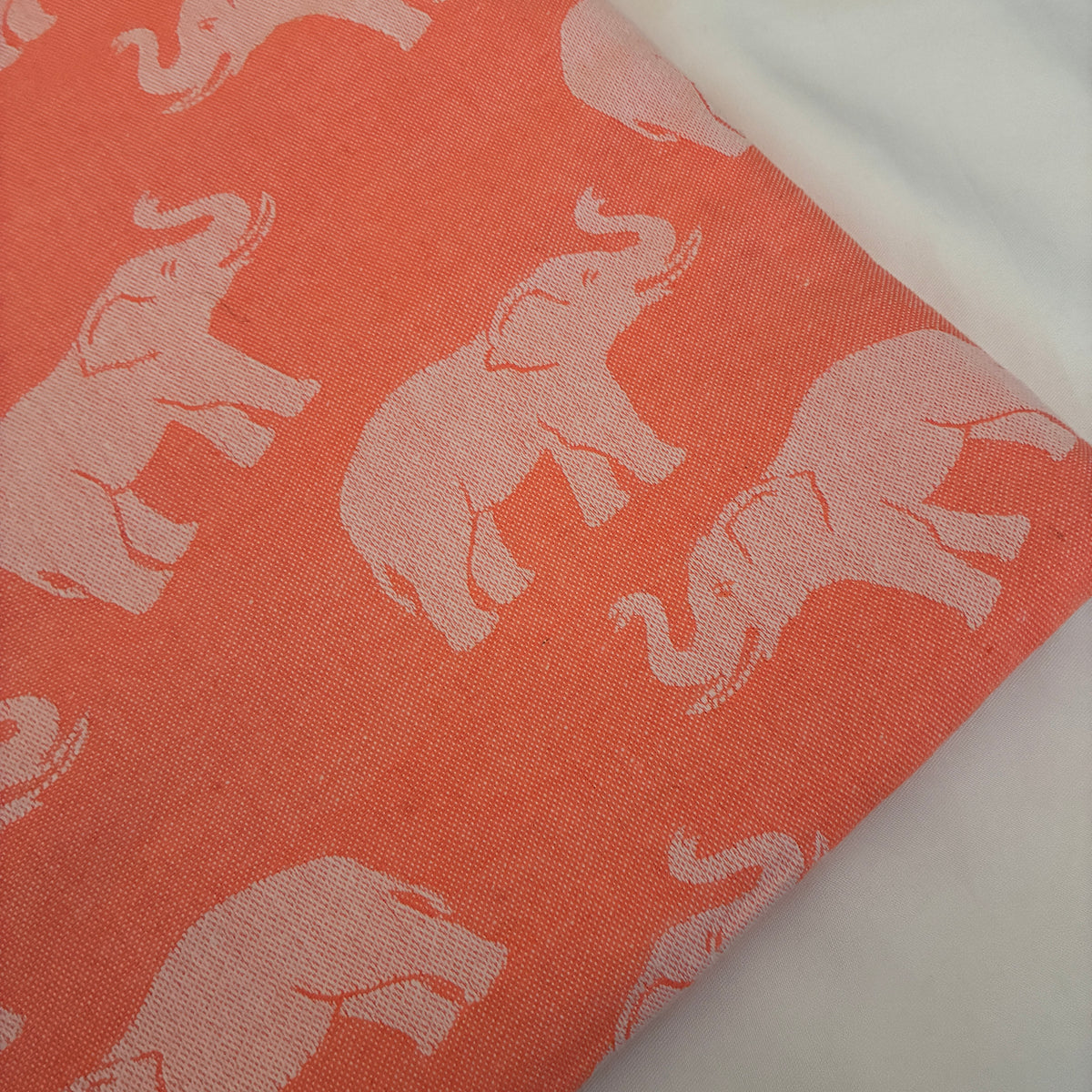 Orange Elephant Single Size Blanket / Throw