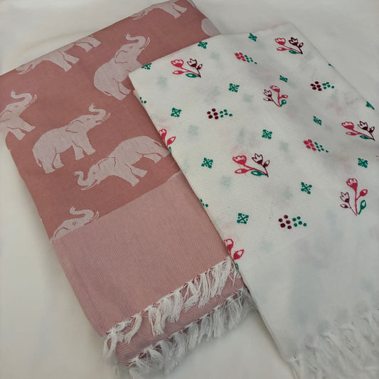 Cotton Single Blanket with Free Towel