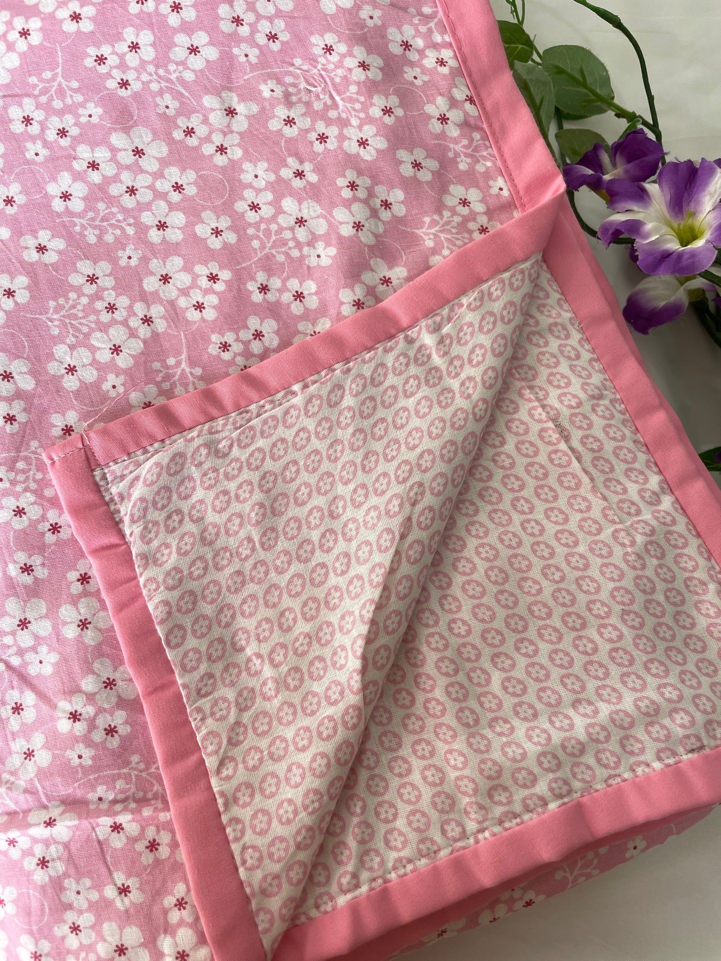 Pink Floral Single Size Dohar