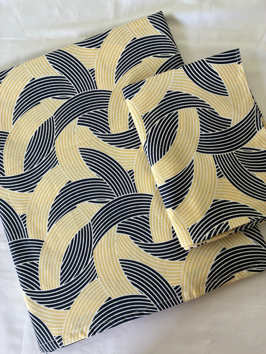Abstract Single Size Cotton Bedspread with 1 Pillow Cover 60 x 90 in