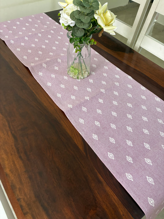 Purple Motifs Table Runner 7 ft long