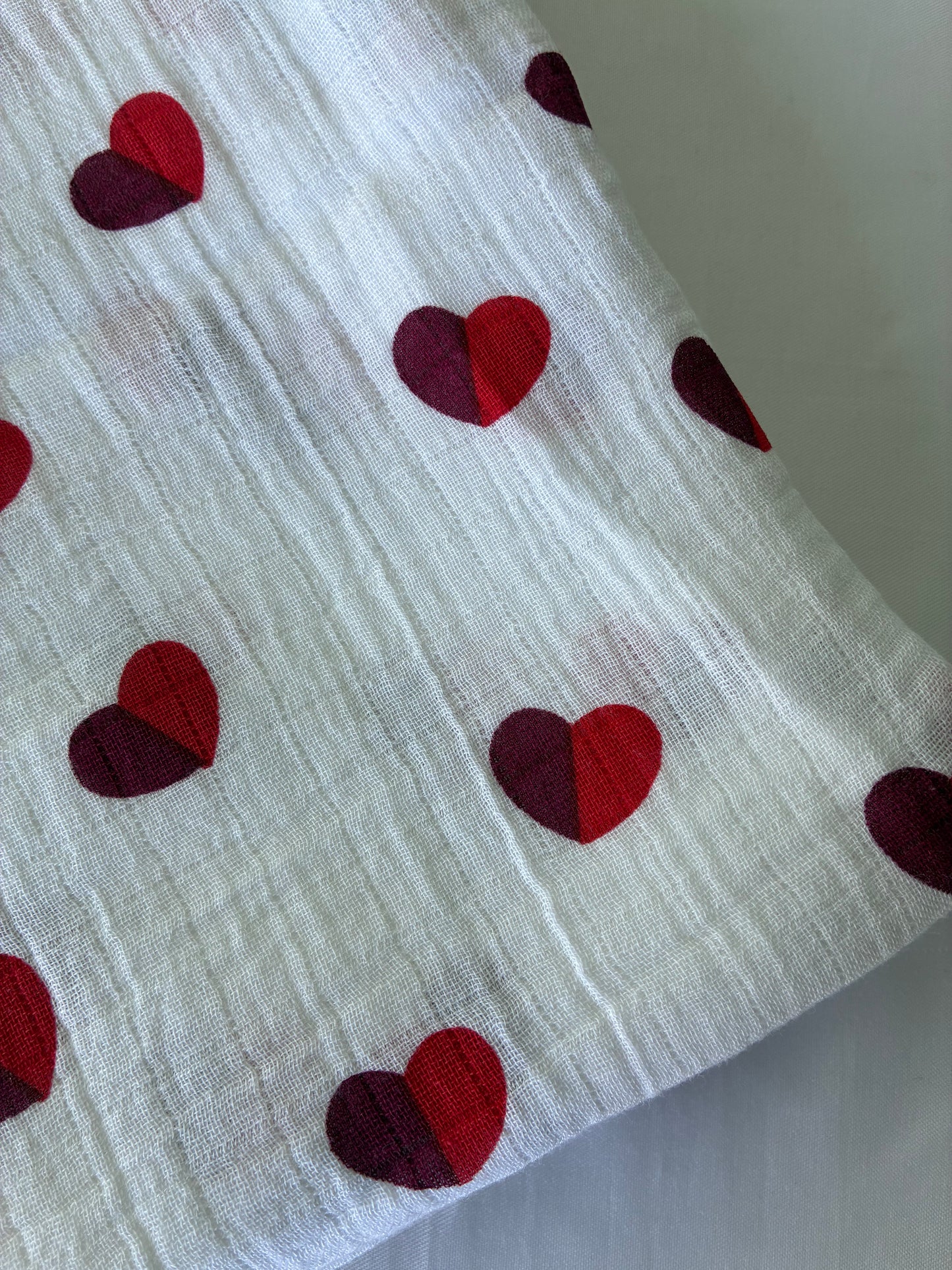Heart Muslin Bath Towel