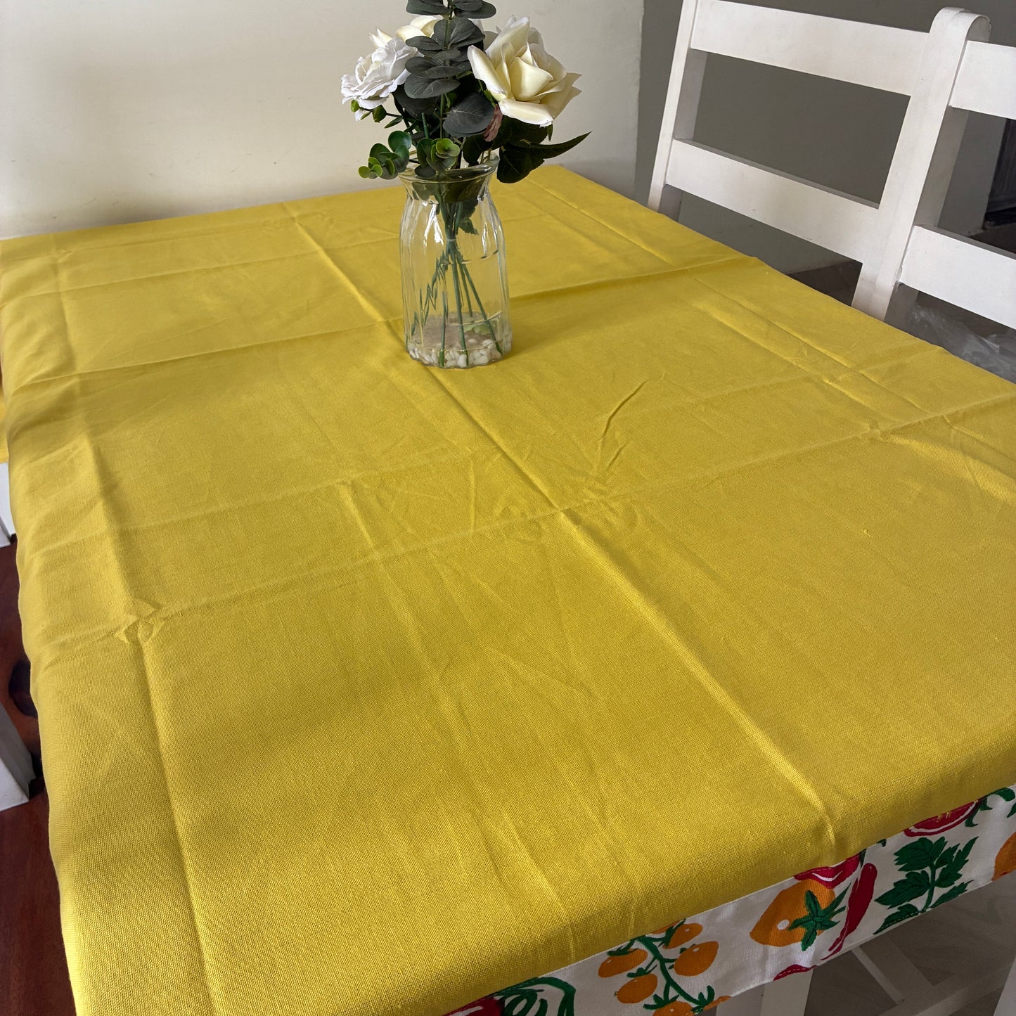 Yellow Plain 4 Seater Table Covers