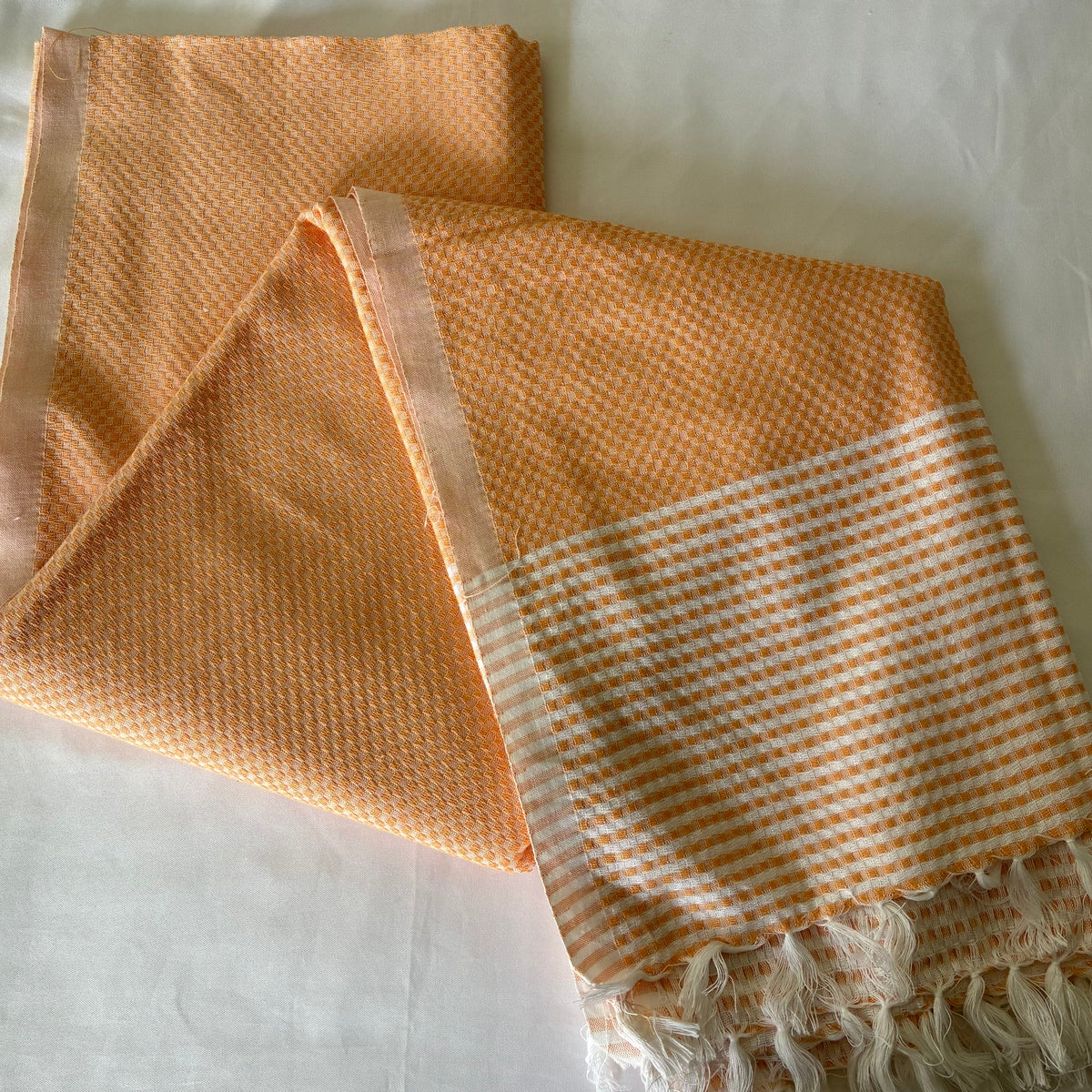 Orange Extra Long Cotton Bath Towel
