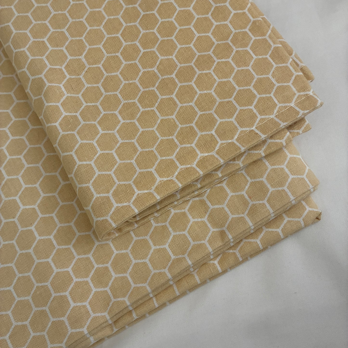 Honey Comb print Single Size Cotton Bedspread with 1 Pillow Cover 60 x 90 in