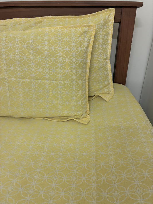 Premium Yellow King Size Bedspread 108 x 108 in