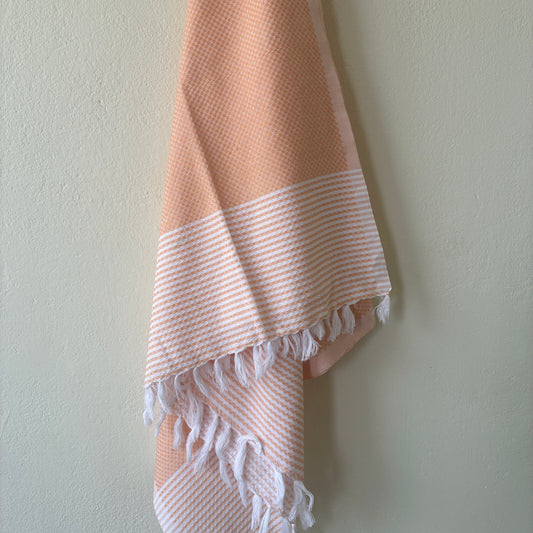 Light Orange Cotton Bath Towels