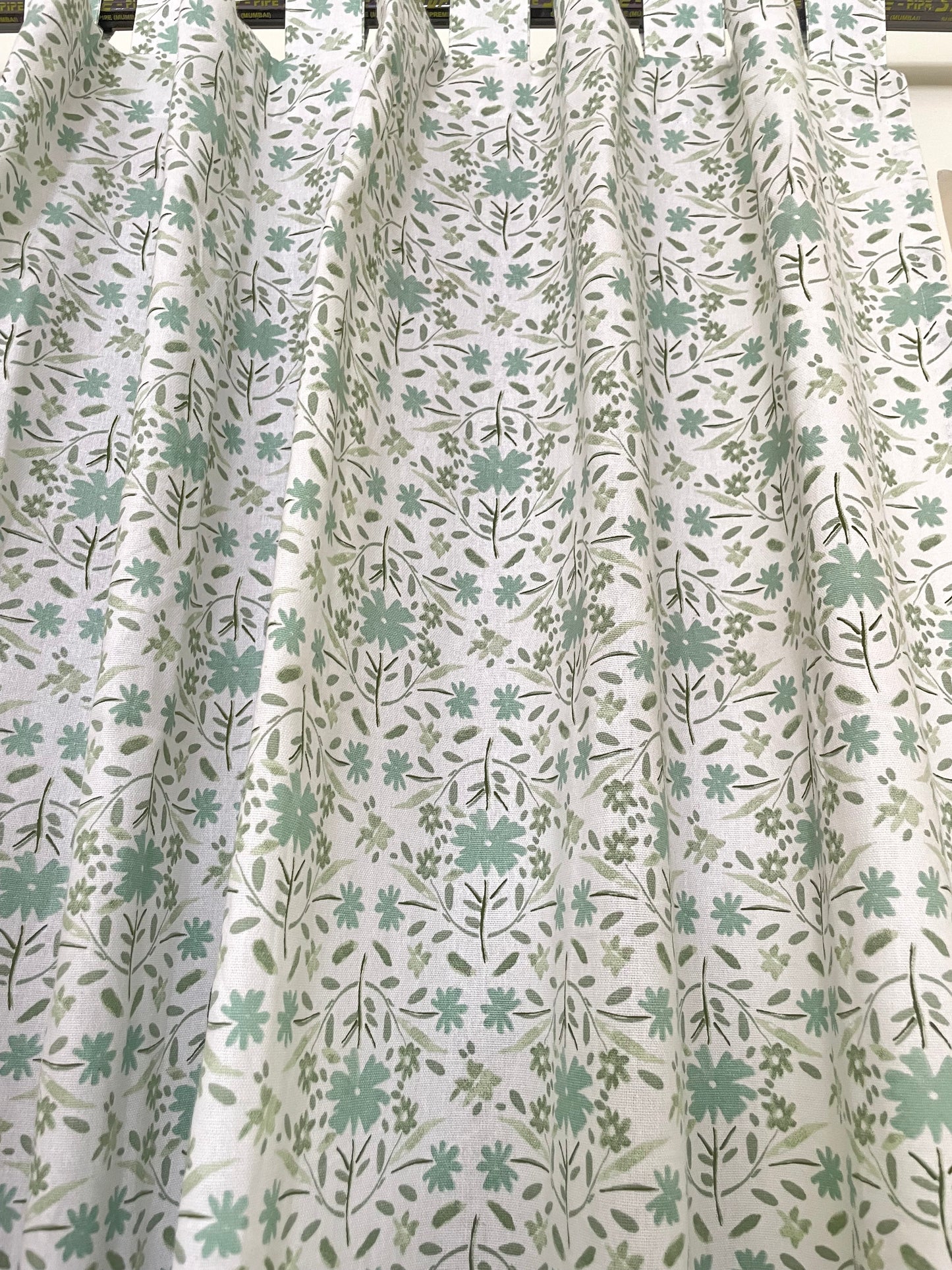 Floral Print Cotton Curtains