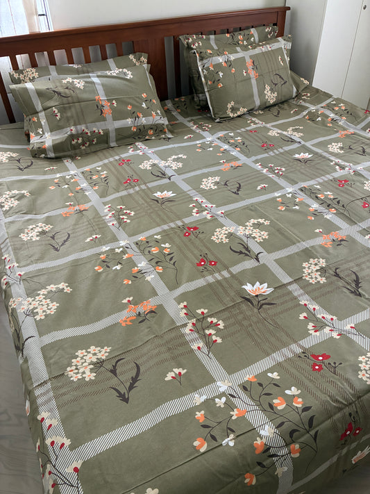 Premium Soft King Size Bedspread 110 x 120 inches With 4 Pillow Covers