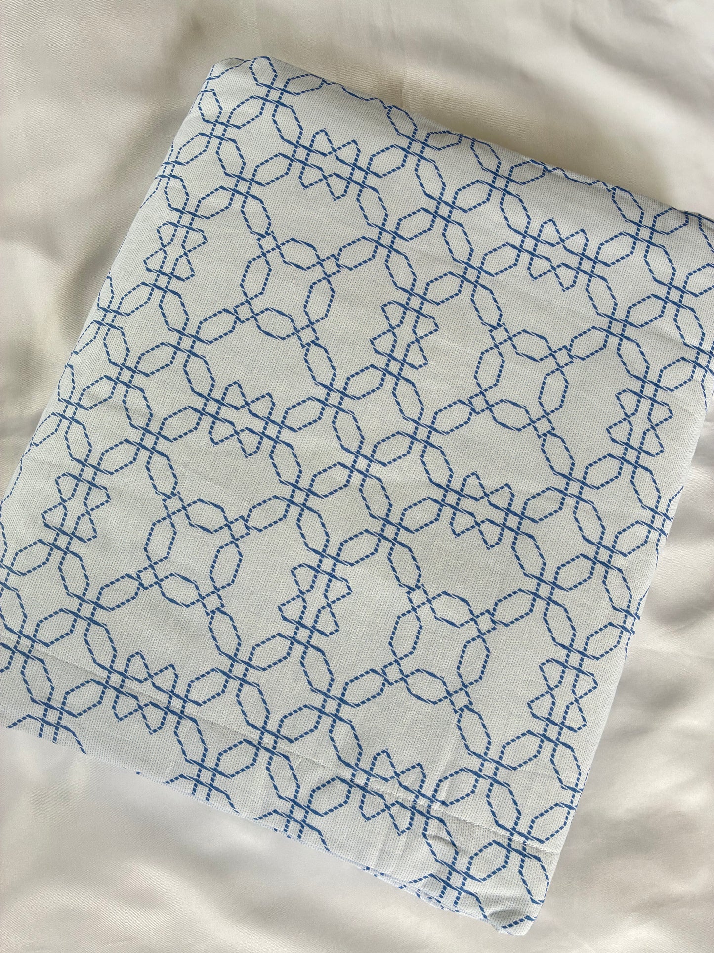 Blue Abstract Cotton Double Size Dohar