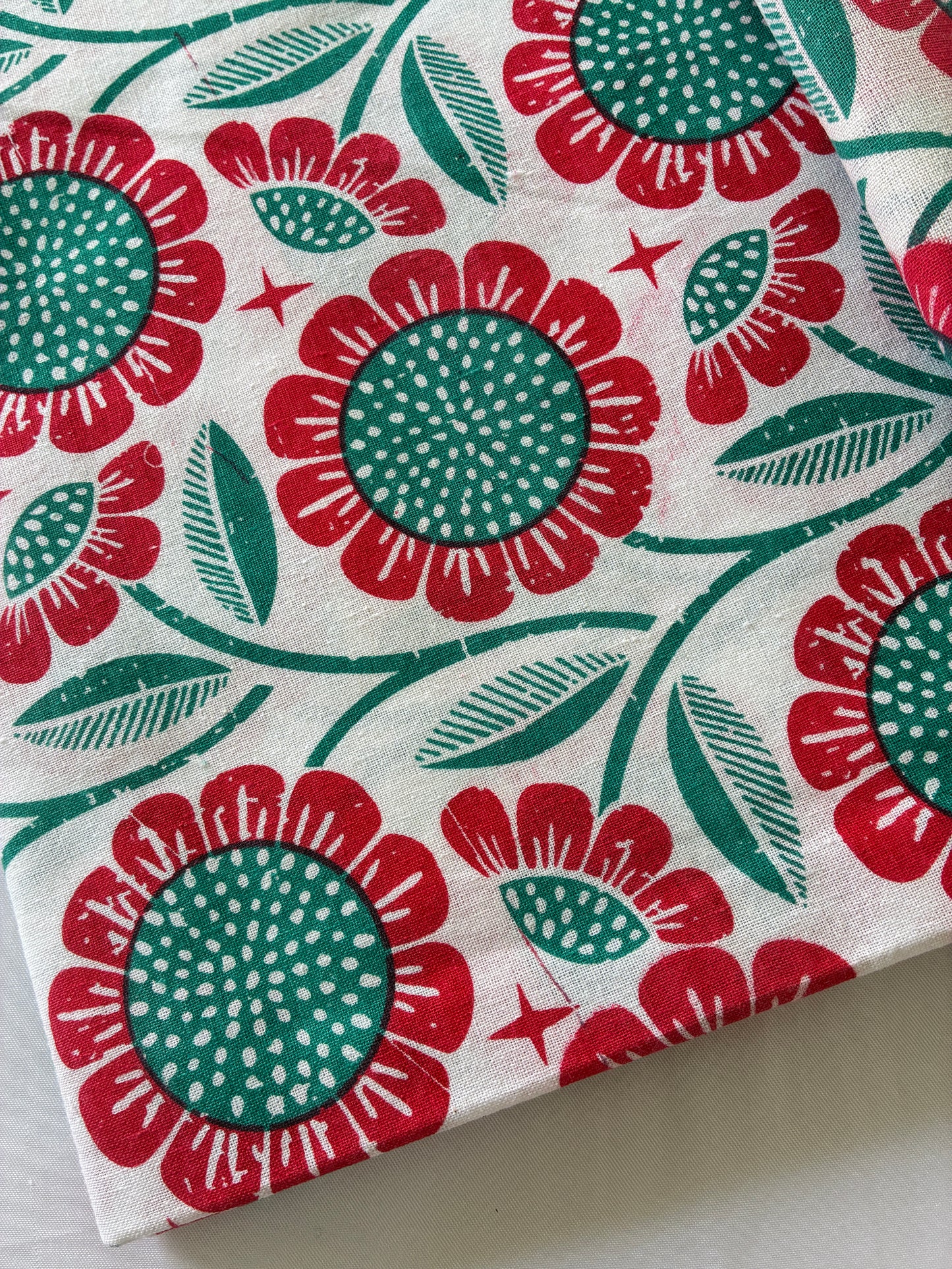 Floral Single Size Cotton Bedspread with 1 Pillow Cover 60 x 90 in