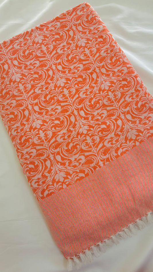 Orange Double Size Cotton Blanket