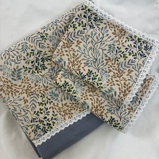 Lace King Size Cotton Bedspread 100x110 in