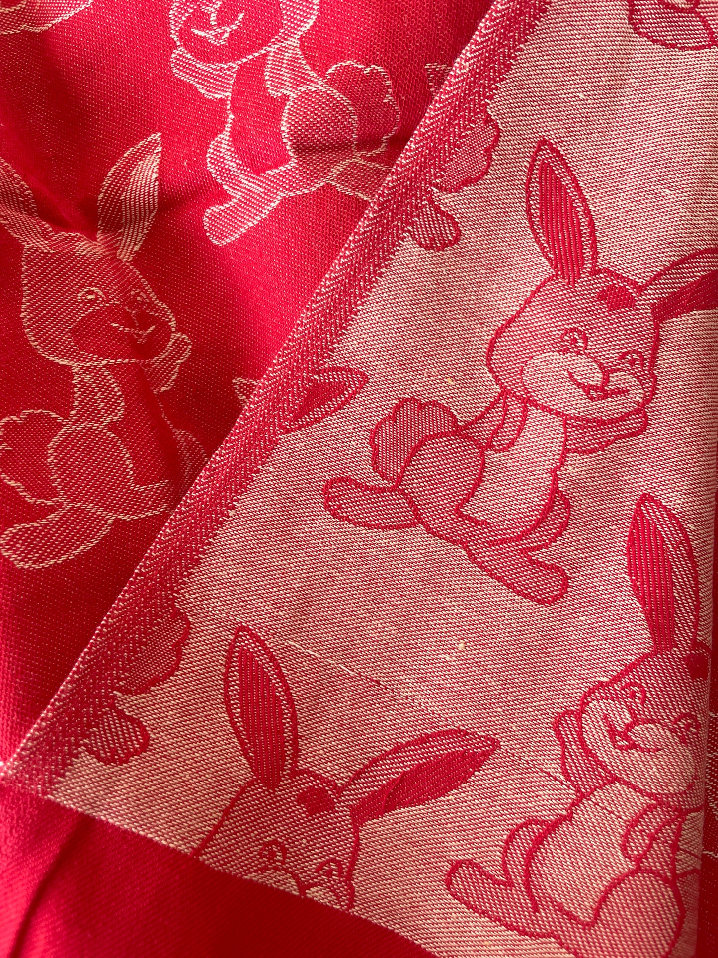 Rabbit Red Blanket/ Throw