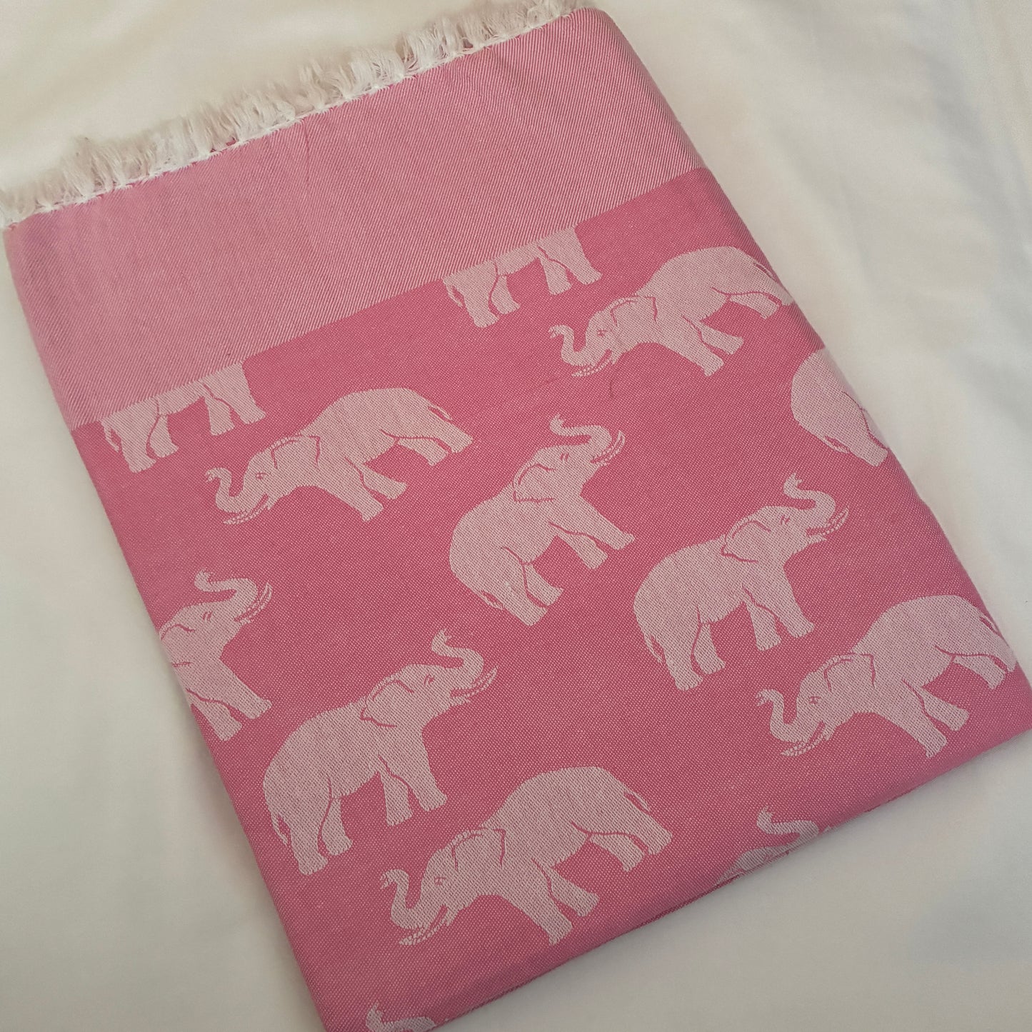 Pink Elephant Single Size Blanket / Throw