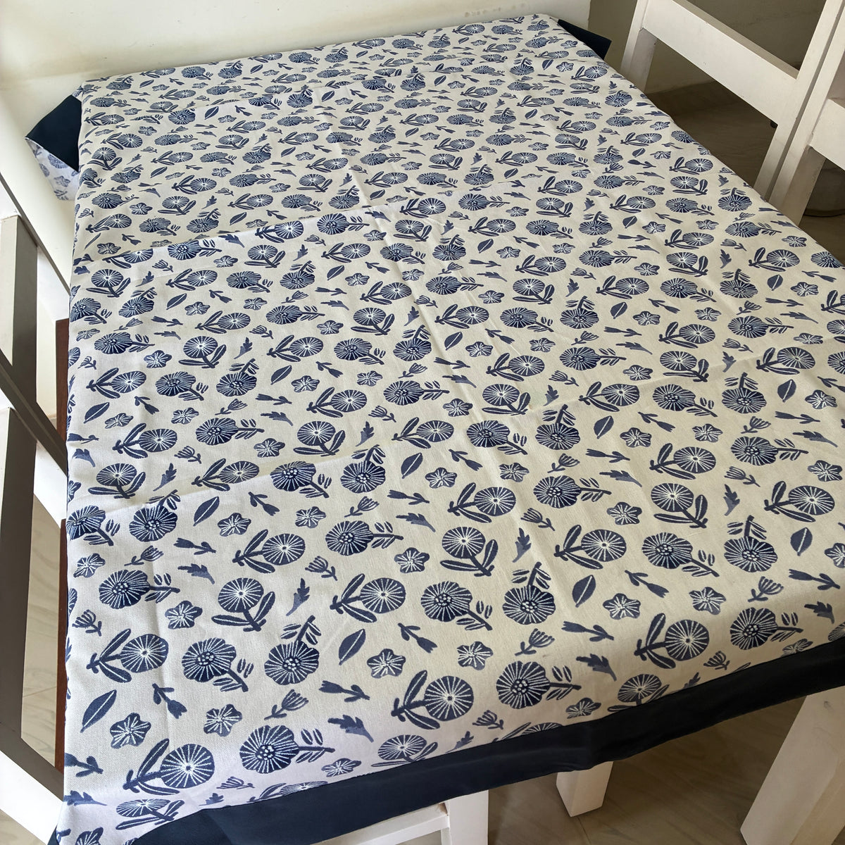 Blue Floral 4 Seater Table Covers