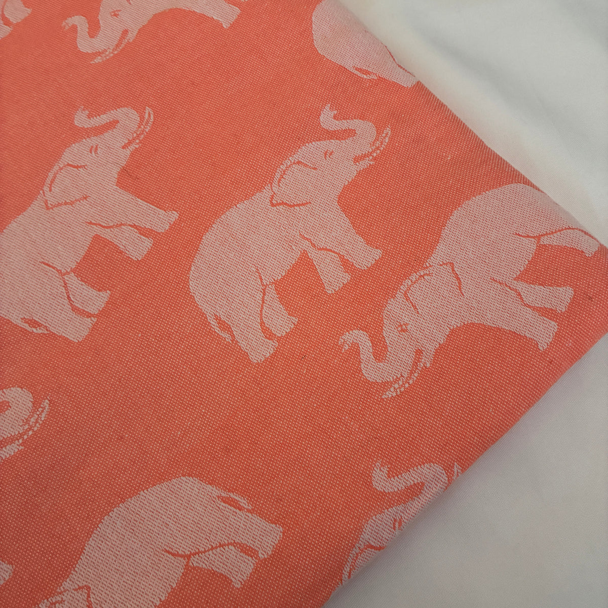 Orange Elephant Single Size Blanket / Throw