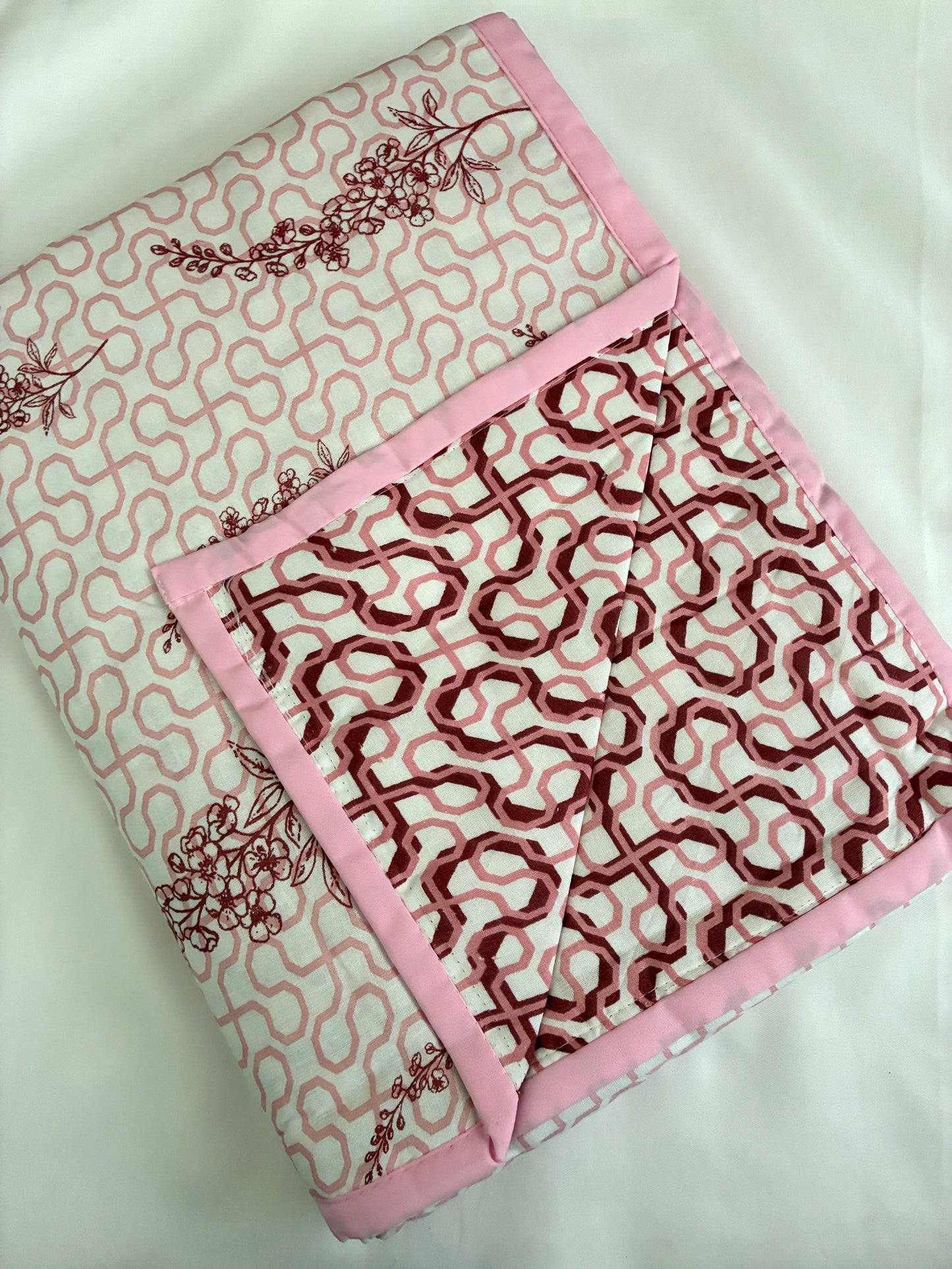 Blush Vine Single Size Cotton Dohar