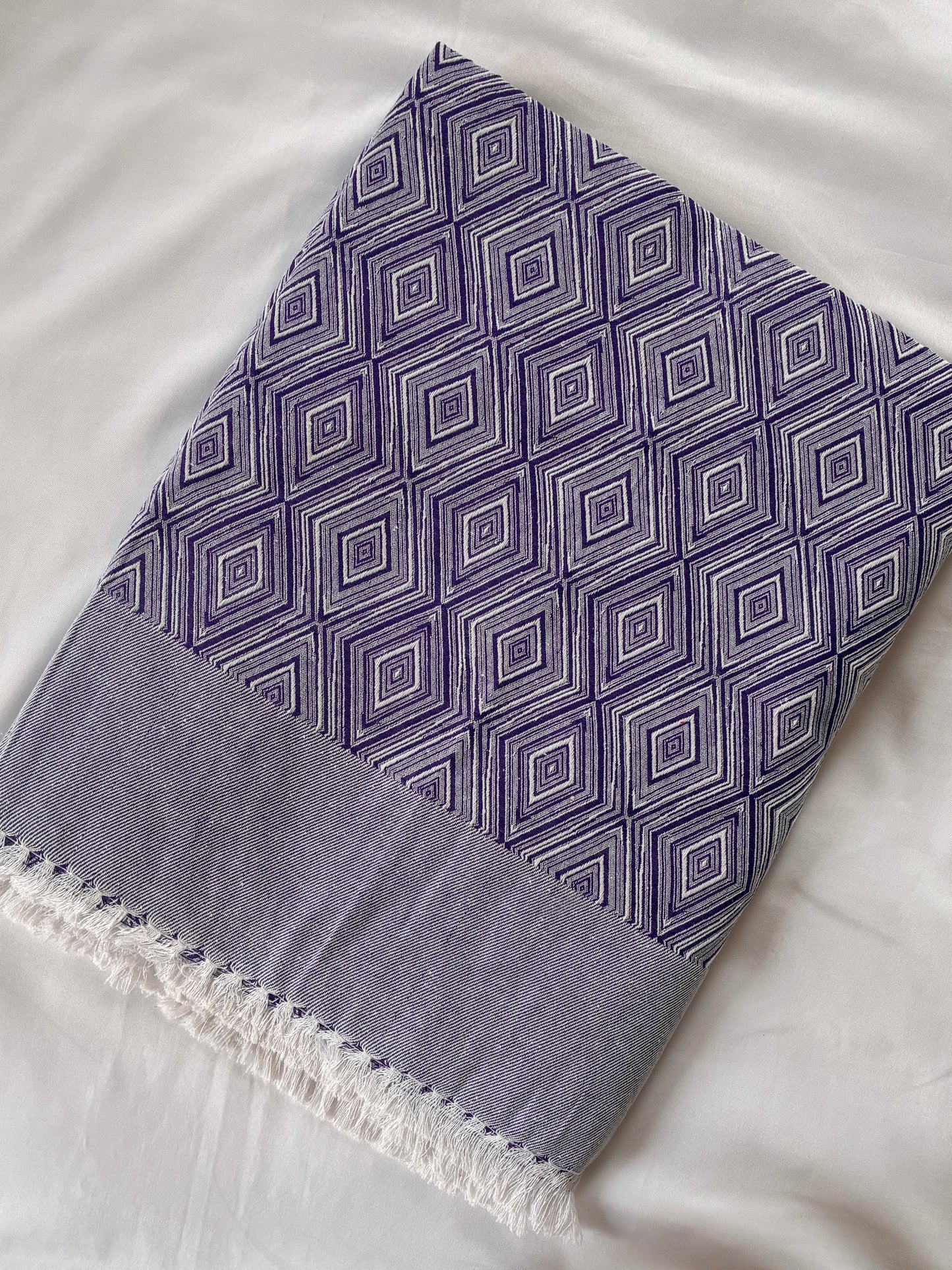 Purple Abstract Single Size Blanket / Throw