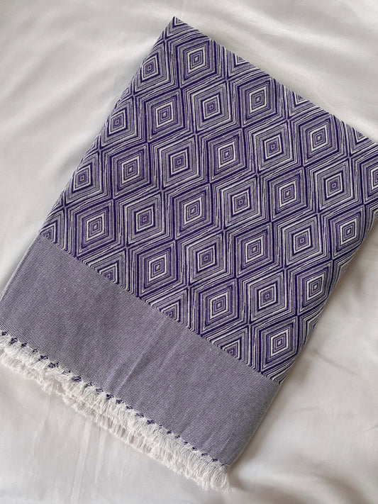 Purple Abstract Single Size Blanket / Throw