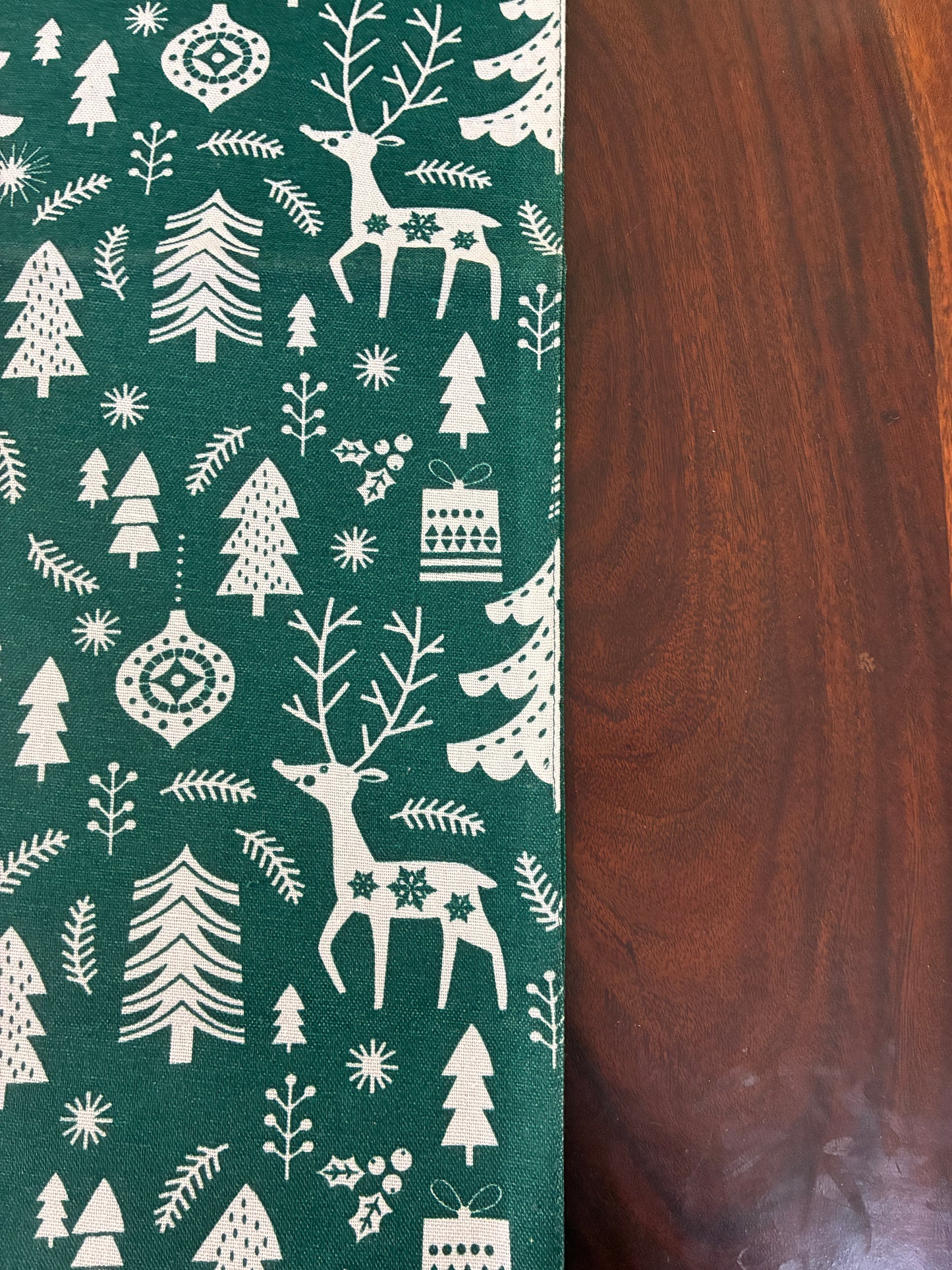 Christmas Prints Table Runner 6 ft long