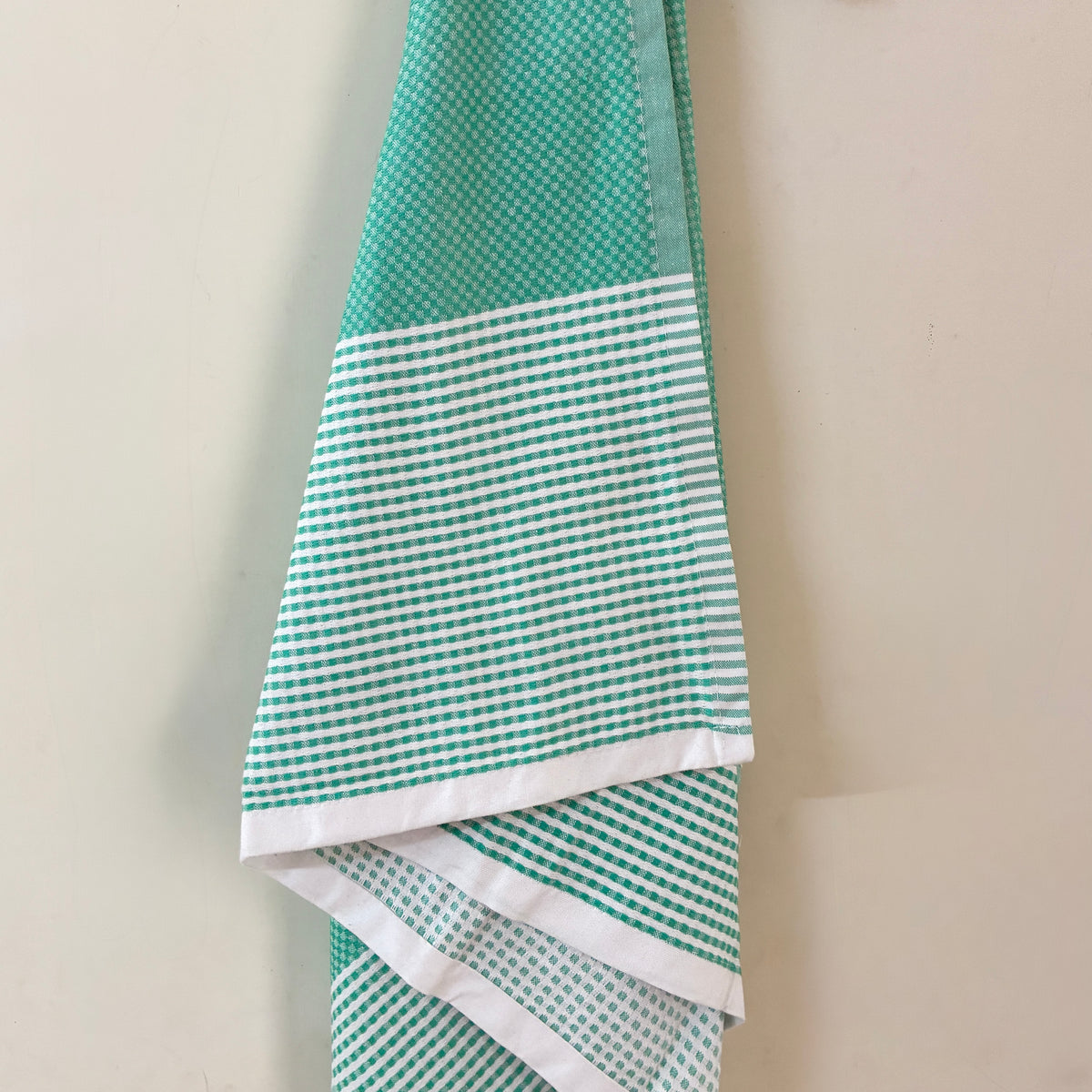 Bluish Green Cotton Bath Towels