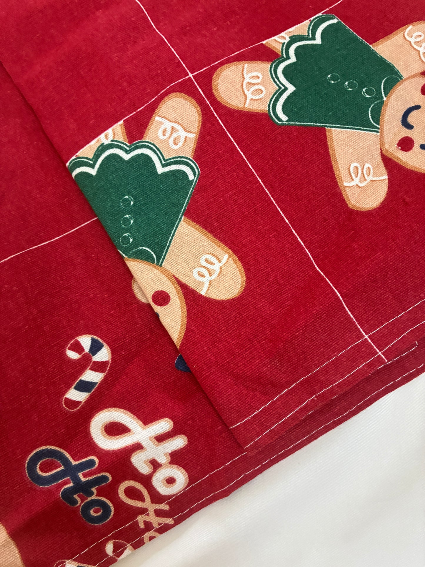 Red Print Cotton Pillow Covers