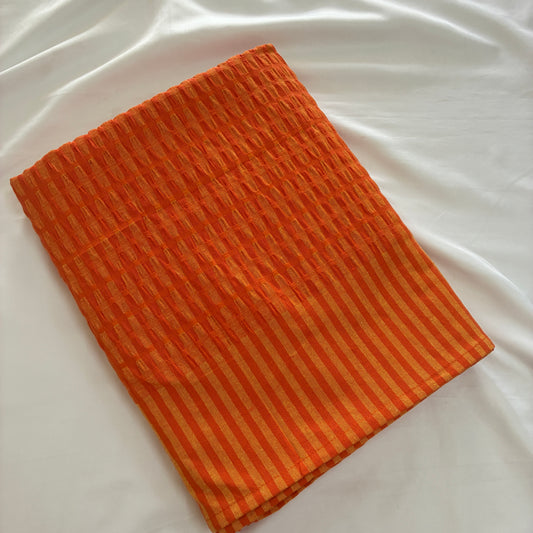 Orange Textured Blanket/ Throw