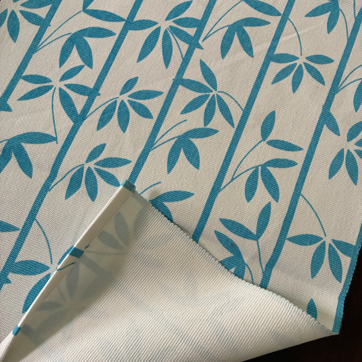 Blue Leaf Table Runner 3 ft long