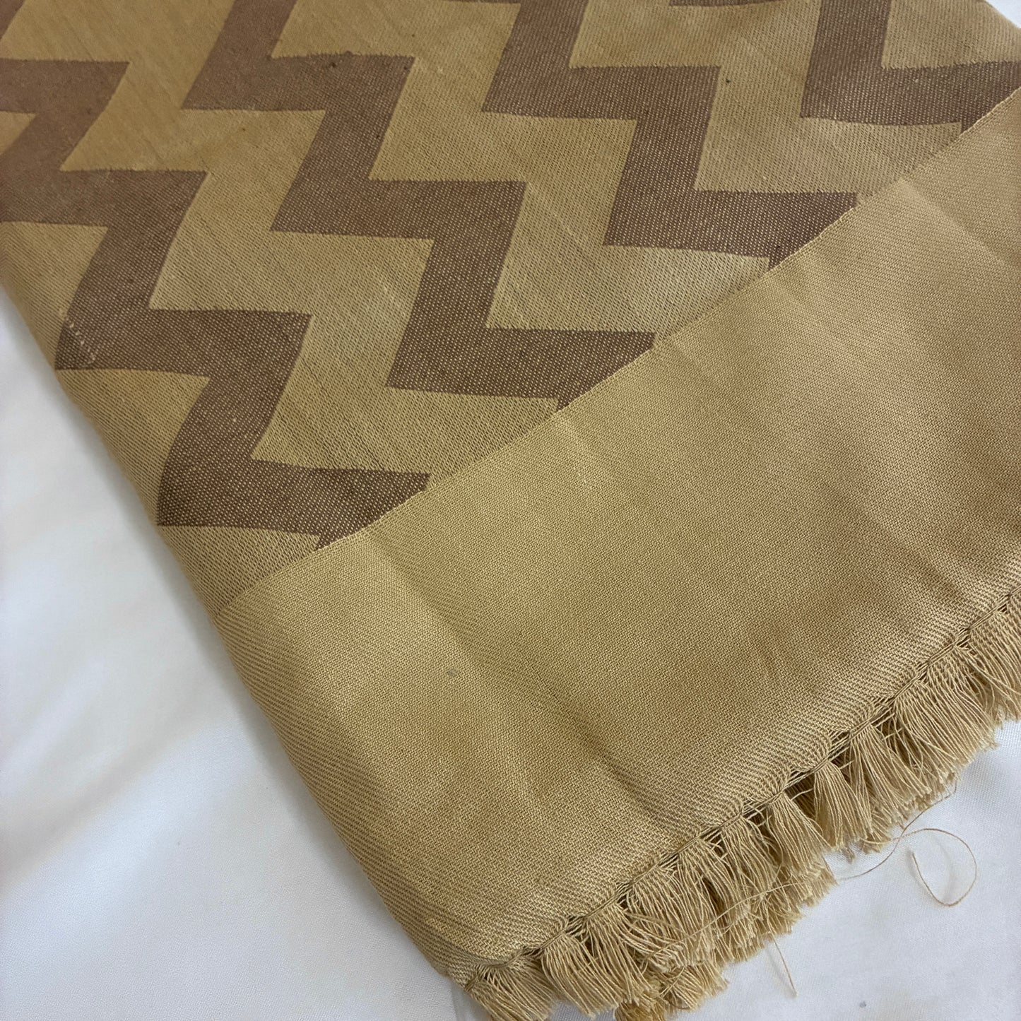 Brown zigzag Single Size Blanket / Throw