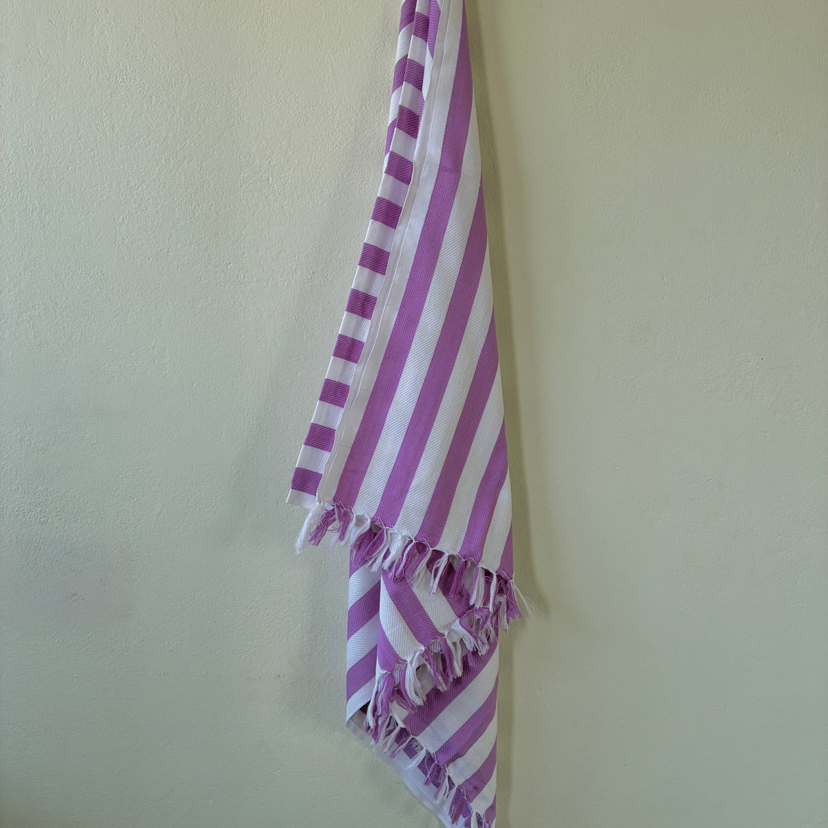 Purple Stripes Cotton Bath Towels