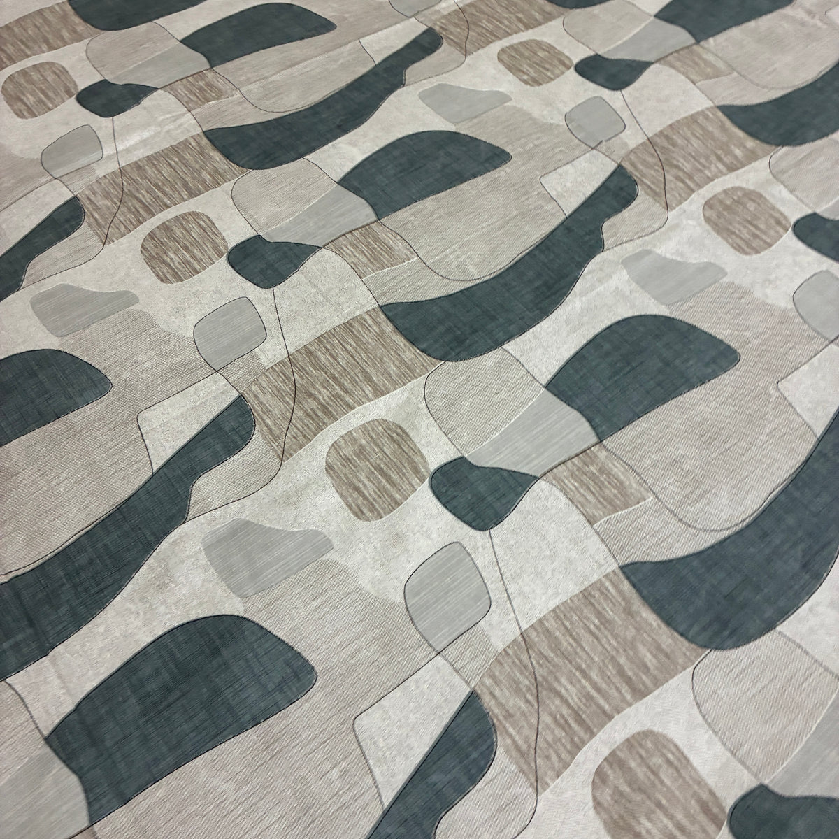 300 TC Brown Abstract King Size Cotton Bedspread 108x108 inches