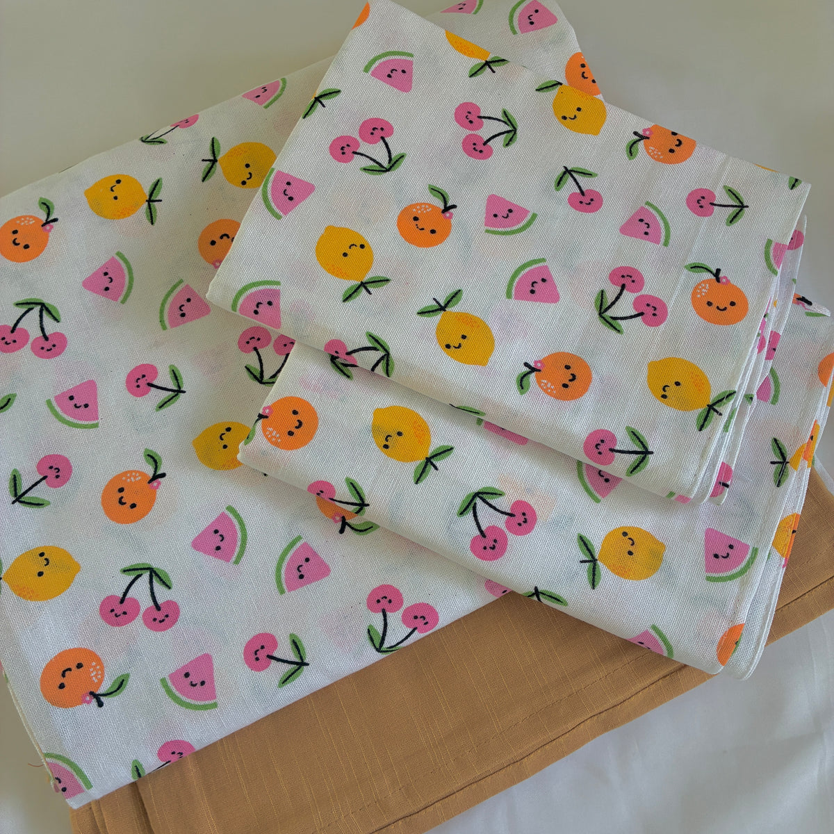 Fruits King Size Cotton Bedspread 100x110 inches