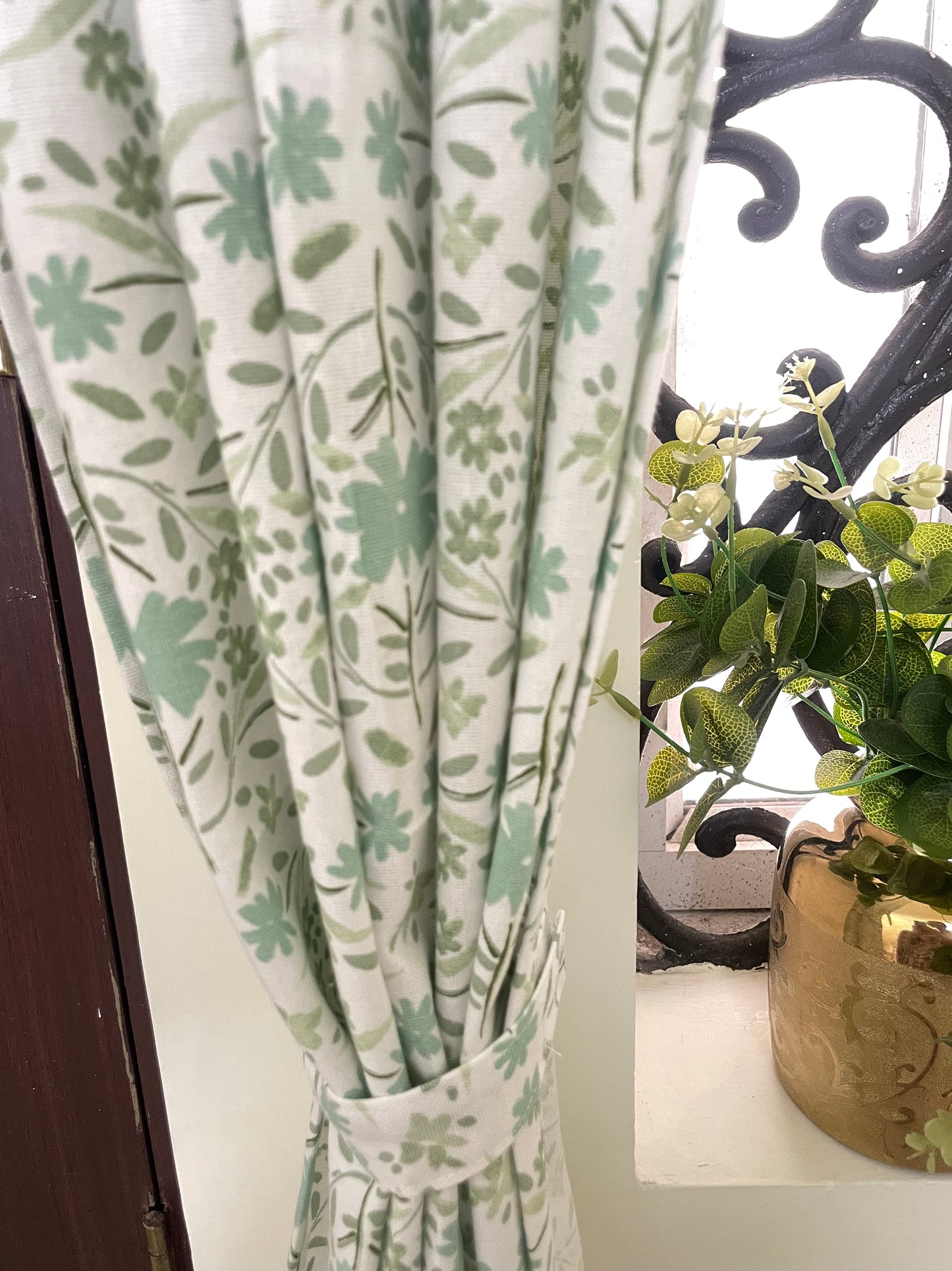 Floral Print Cotton Curtains