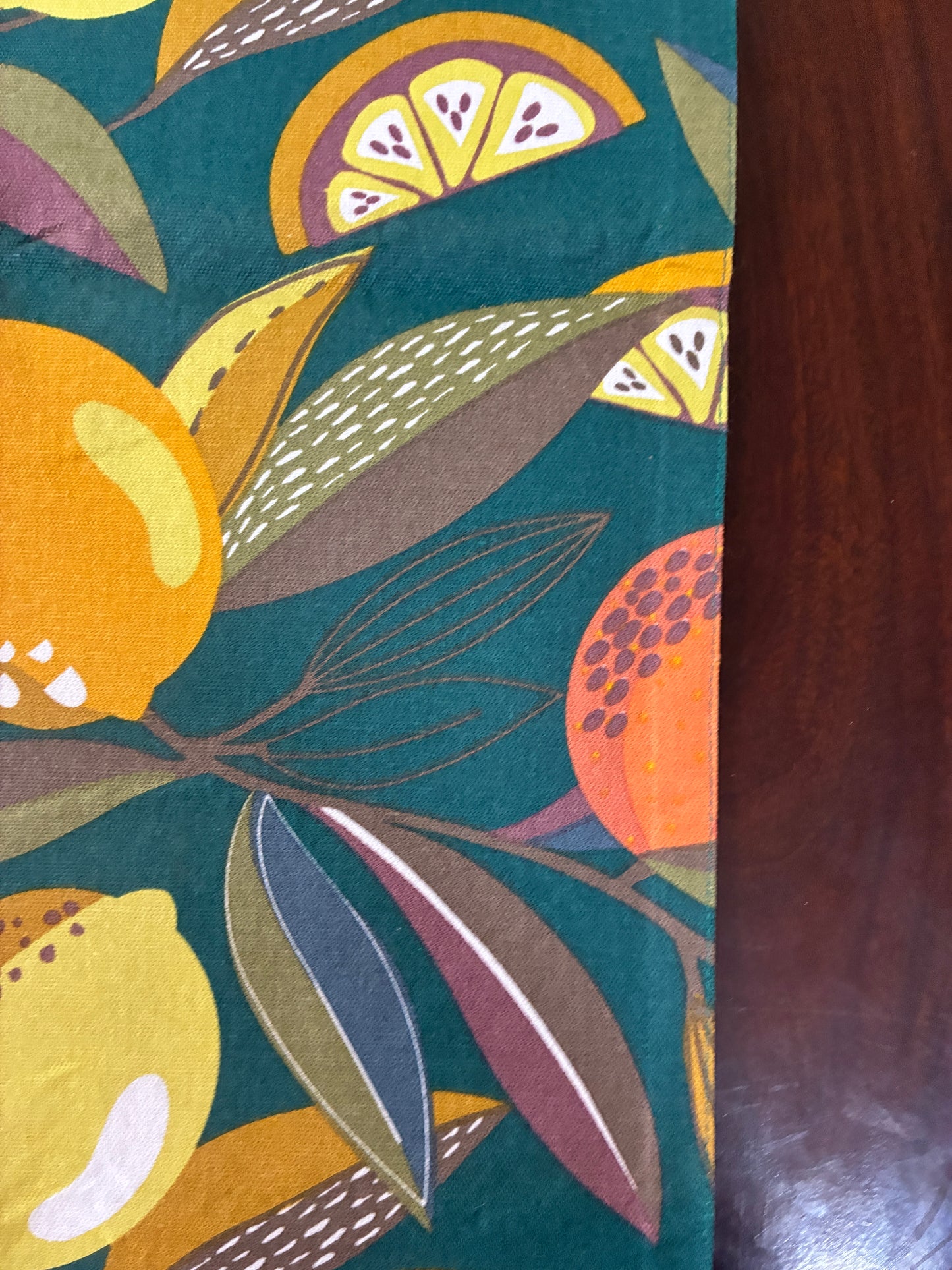 Lemon Table Runner 6 ft long