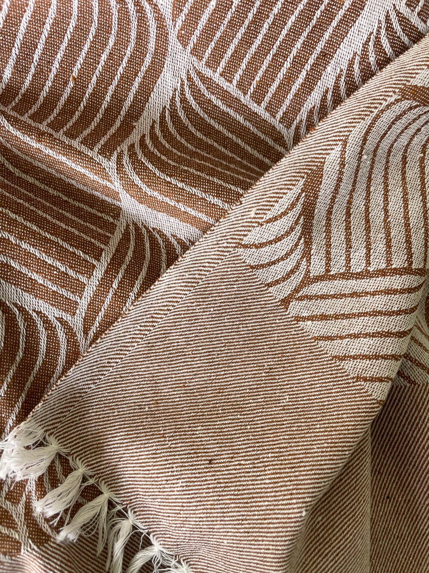 Brown Abstract Blanket / Throw