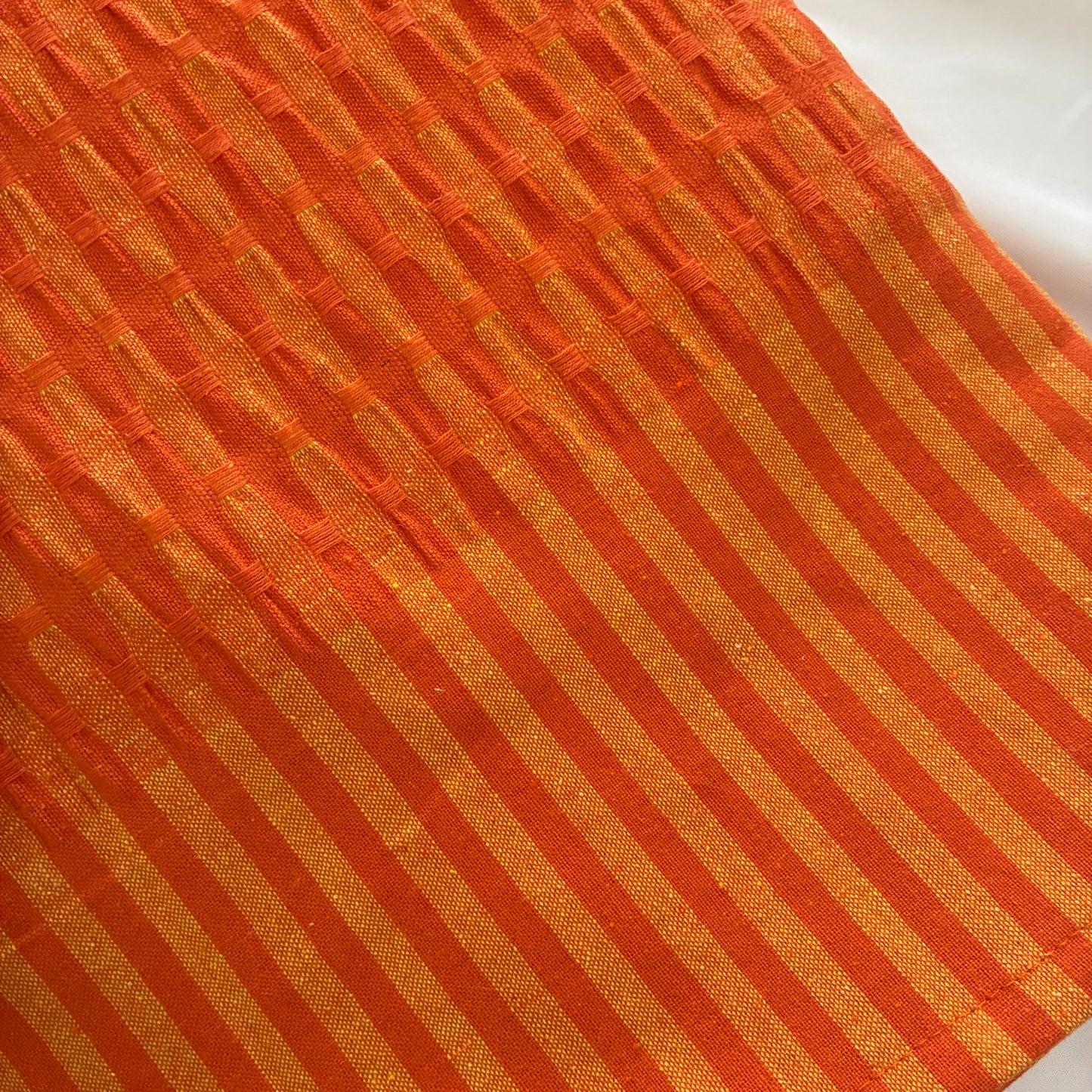 Orange Textured Blanket/ Throw