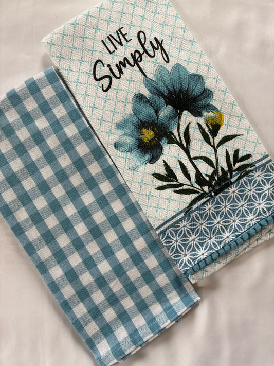 Floral Printed Hand/Lunch Towels (Set of 2)