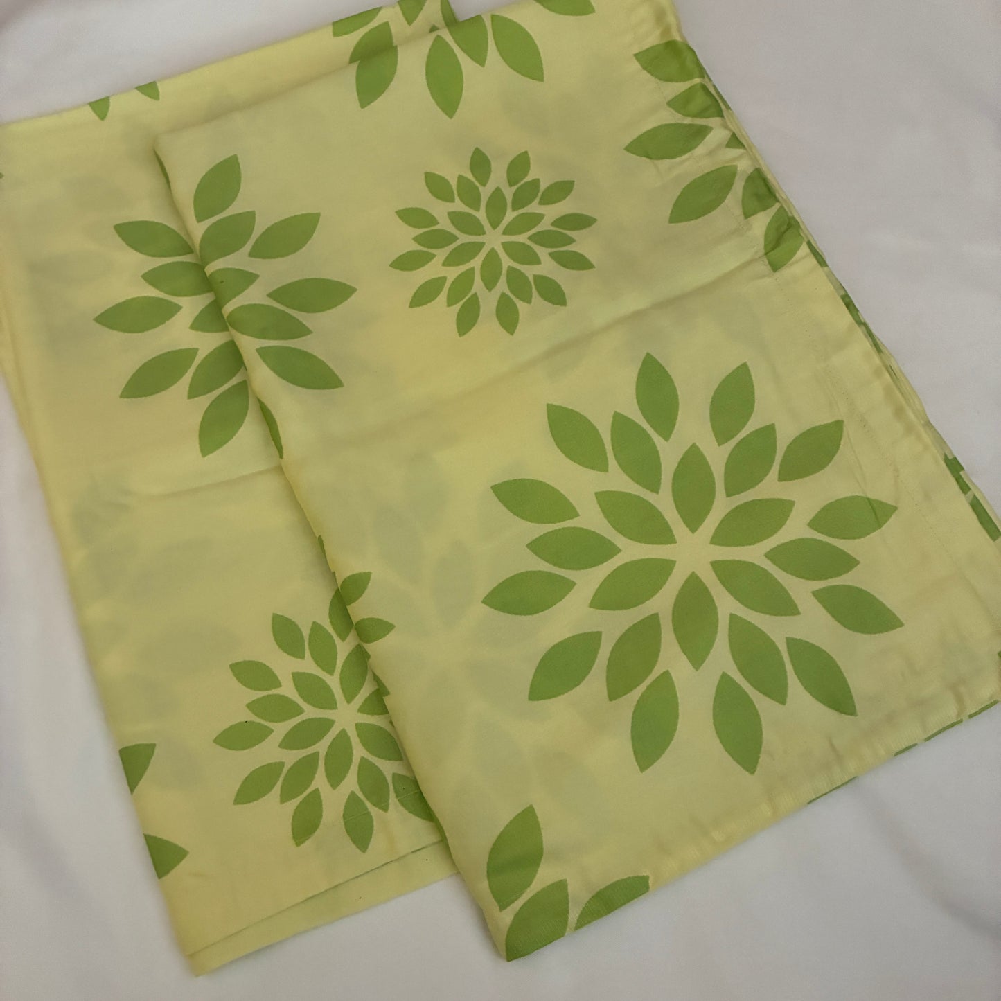Yellow Floral 300TC Premium Cotton Pillow Covers