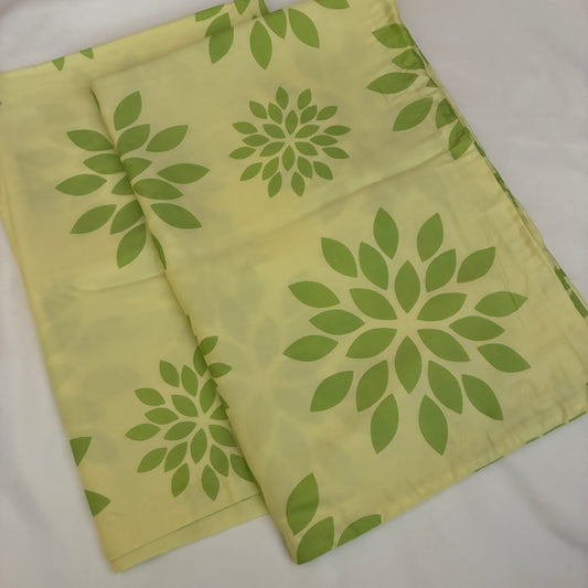 Yellow Floral 300TC Premium Cotton Pillow Covers