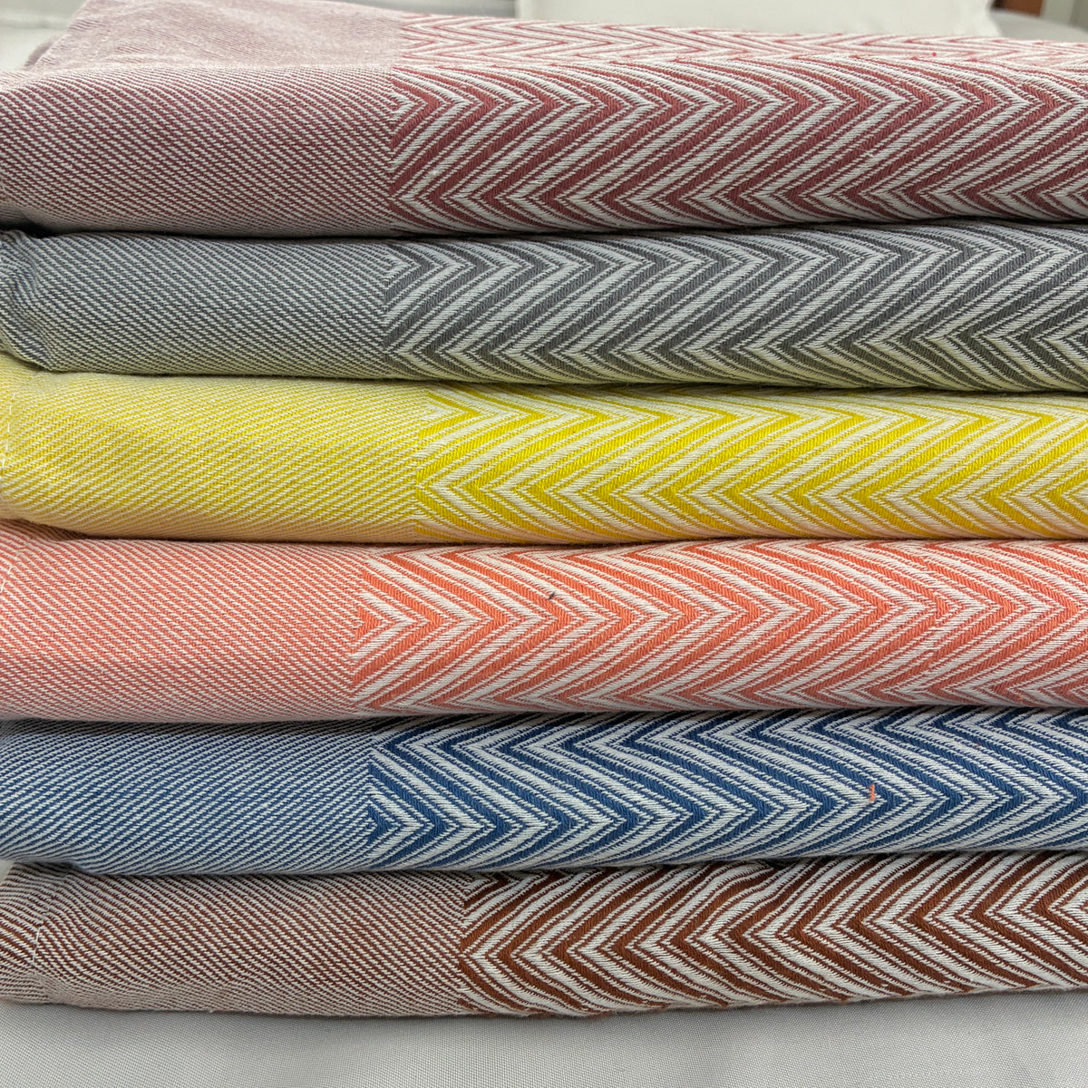 Colourful Herringbone Single Size Blanket / Throw