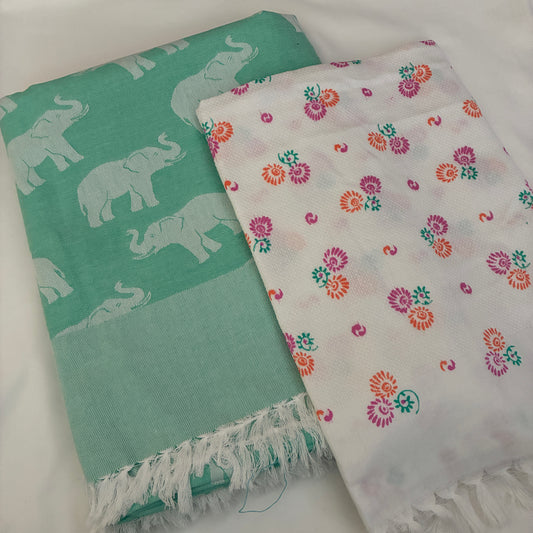 Cotton Single Blanket with Free Towel