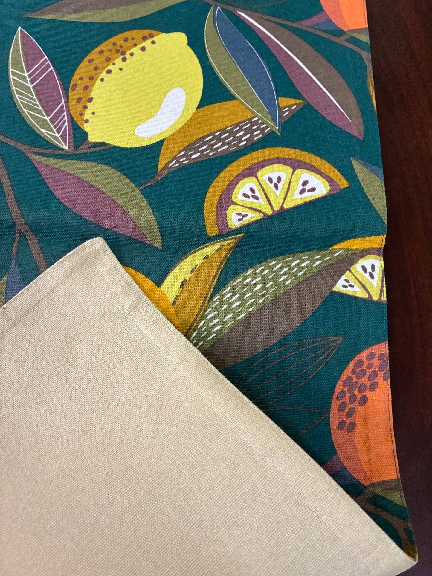 Lemon Table Runner 6 ft long