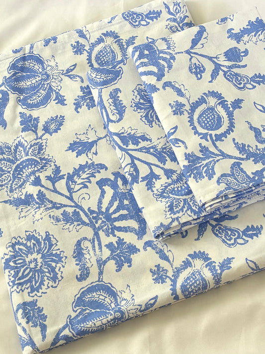 Single Size Cotton Bedspread with 2 Pillow Covers 60 x 90 in