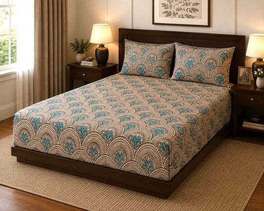 Super King Size Bedspread 120x 120 inches (2 PILLOW COVERS)
