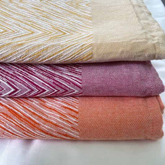 Dual Tone Cotton Blanket / Throw