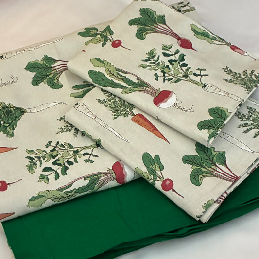 Veggies King Size Cotton Bedspread 100x110 in